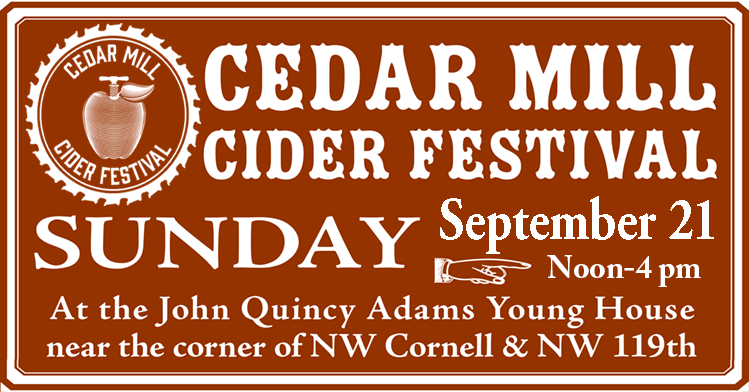 Cedar Mill Cider Festival Header