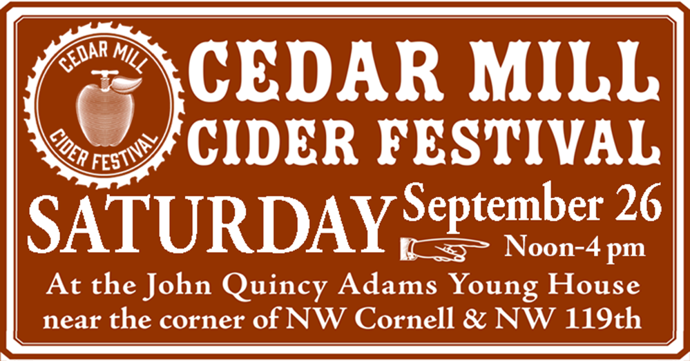 Cedar Mill Cider Festival Header